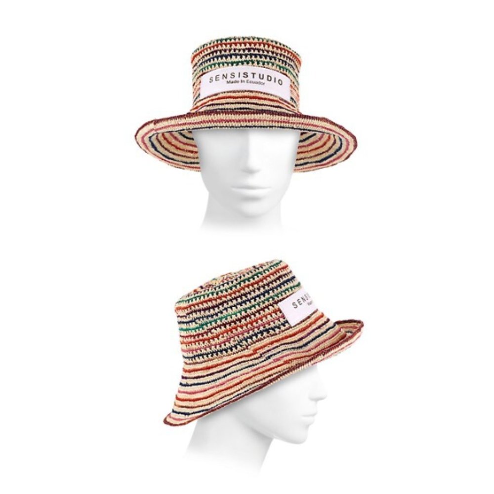 Sensi Studio Mediterranean Pop Trinado Crochet Lamp Shade Hat - NWT - Medium